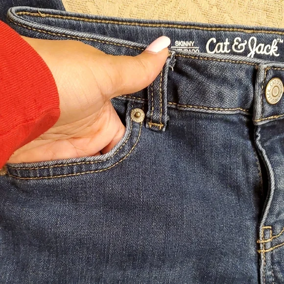 Cat & Jack Blue Skinny Jeans with Ultimate Stretch - Picture 3 of 7